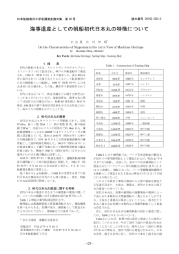 海事遺産としての帆船初代日本丸の特徴について