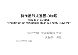 初代星形成過程の物理