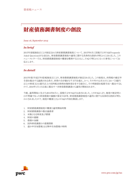 財産債務調書制度の創設