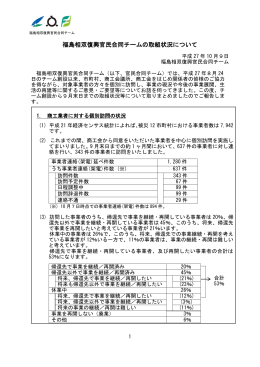 福島相双復興官民合同チームの取組状況について