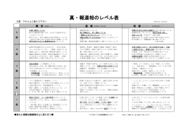 真・報連相のレベル表