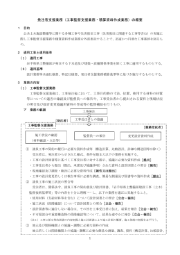 発注者支援業務（工事監督支援業務・積算資料作成業務）の概要