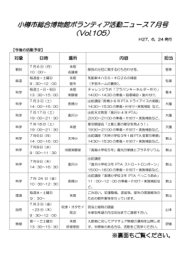 ボランティアニュース27年7月