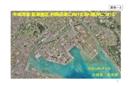中城湾港(新港地区)利用促進に向けた取り組みについて 中城湾港