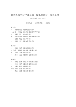 平成27-28年度編集委員会委員名簿