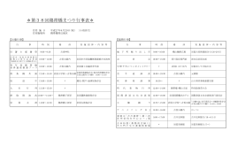 第38回錦帯橋まつり行事表