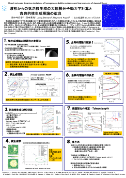 液相からの気泡核生成の大規模分子動力学計算と 古典的核生成理論の