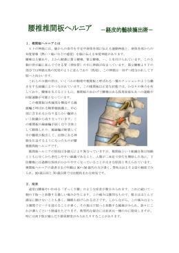 腰椎椎間板ヘルニア（経皮的髄核摘出術）