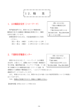 12．職 業