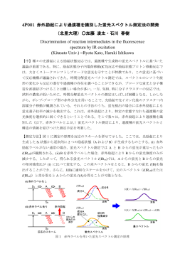 4P001 赤外励起により過渡種を識別した蛍光スペクトル