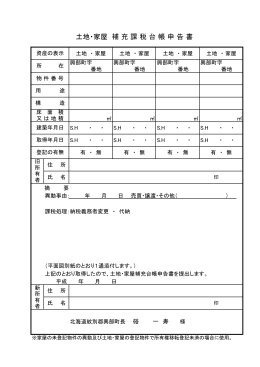 土地家屋補充課税台帳申告書（名義変更等用） (PDF 79.3KB)