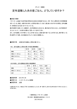 定年退職した夫の昼ごはん、どうしていますか？