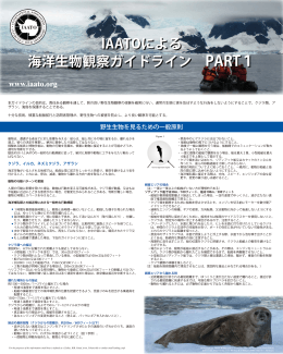 海洋生物観察ガイドラインPart1 ～日本語～（PDF 473KB）
