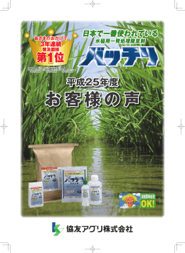 平成25年度 バッチリ お客様の声