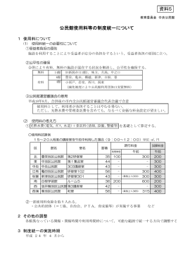 公民館使用料等の制度統一について(PDF:201KB)