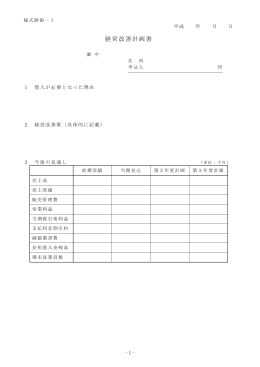経営改善計画書