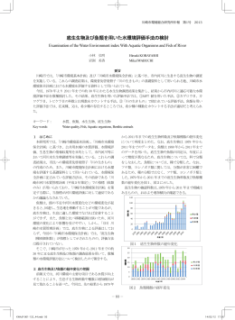 報文12「底生生物及び魚類を用いた水環境評価手法の検討」