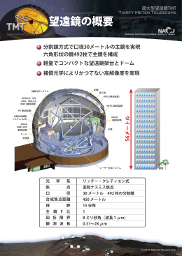 分割鏡方式で口径30メートルの主鏡を実現 六角形状の鏡492枚で主鏡