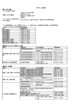 引用Hp：島根県 心の悩み   人生の様々な悩み 島根いのちの電話 0852