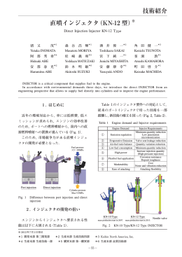 直噴インジェクタ（KN-12 型） 技術紹介