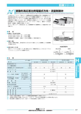 直動形高応答比例電磁式方向・流量制御弁