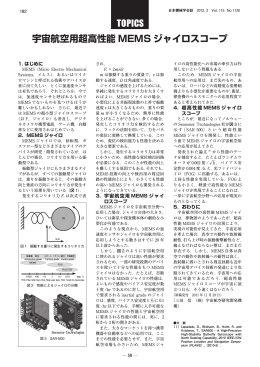 宇宙航空用超高性能 MEMS ジャイロスコープ