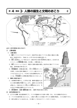 人類の誕生と文明のおこり