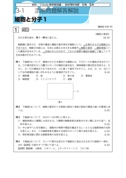 添削問題解答解説 細胞と分子1 3