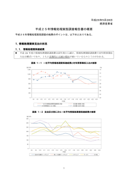 平成25年情報処理実態調査報告書の概要(PDF形式