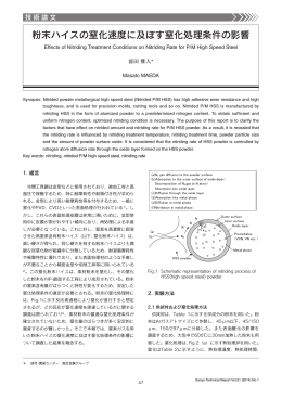 粉末ハイスの窒化速度に及ぼす窒化処理条件の影響