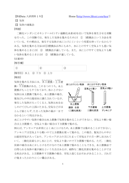 気体の製法・捕集法/気体の性質