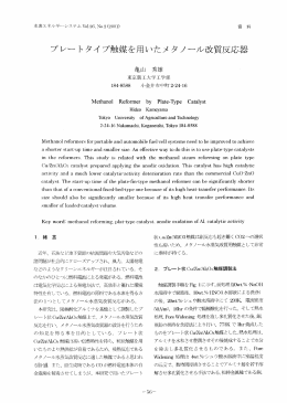 プレートタイプ触媒を用いたメタノール改質反応器