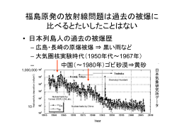 福島原発の放射線問題は過去の被爆に 比べるとたいしたことはない