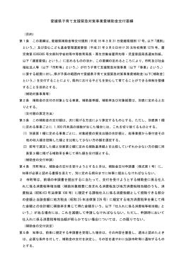 愛媛県子育て支援緊急対策事業費補助金交付要綱（PDF：76KB）