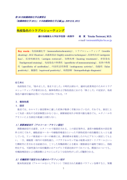 免疫染色のトラブルシューティング