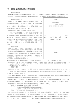 Ⅴ 研究成果報告書の提出要領