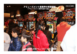アミューズメント産業界の実態調査 (平成23年度版) (pdf