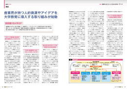 産業界が持つ人的資源やアイデアを 大学教育に導入する取り組みが始動