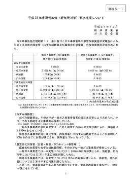 平成 23 年度導管改修（経年管対策）実施状況について 資料5－1