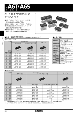 ローコストタイプのスライド式 ディップスイッチ