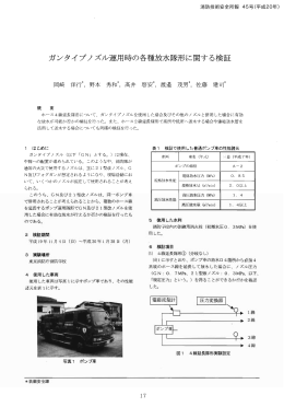ガンタイプノズル運用時の各種放水隊形に関する検証