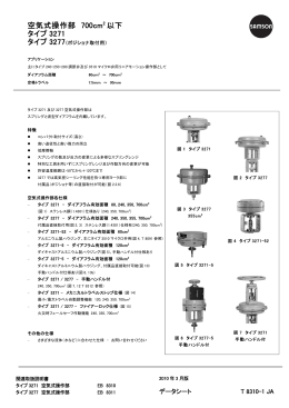 空気式操作部 700cm 2 以下 タイプ 3271 タイプ 3277