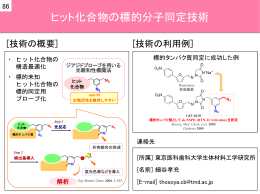 ヒット化合物の標的分子同定技術