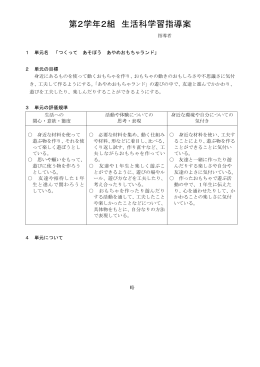 「つくってあそぼう あやめおもちゃランド」指導案