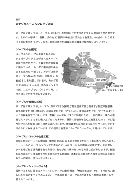 カナダ産メープルシロップとは