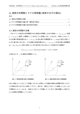 A.速度分布関数とマクロ物理量 - 株式会社 科学技術ソフトウェア