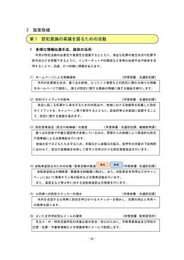 3 施策取組 第 1 防犯意識の高揚を図るための活動