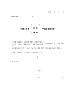 理由 ( りゆう ) 書