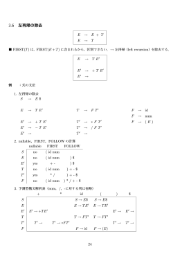 3.6 左再帰の除去