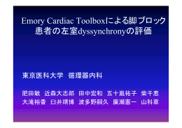 Emory Cardiac Toolboxによる脚ブロック 患者の左室dyssynchronyの